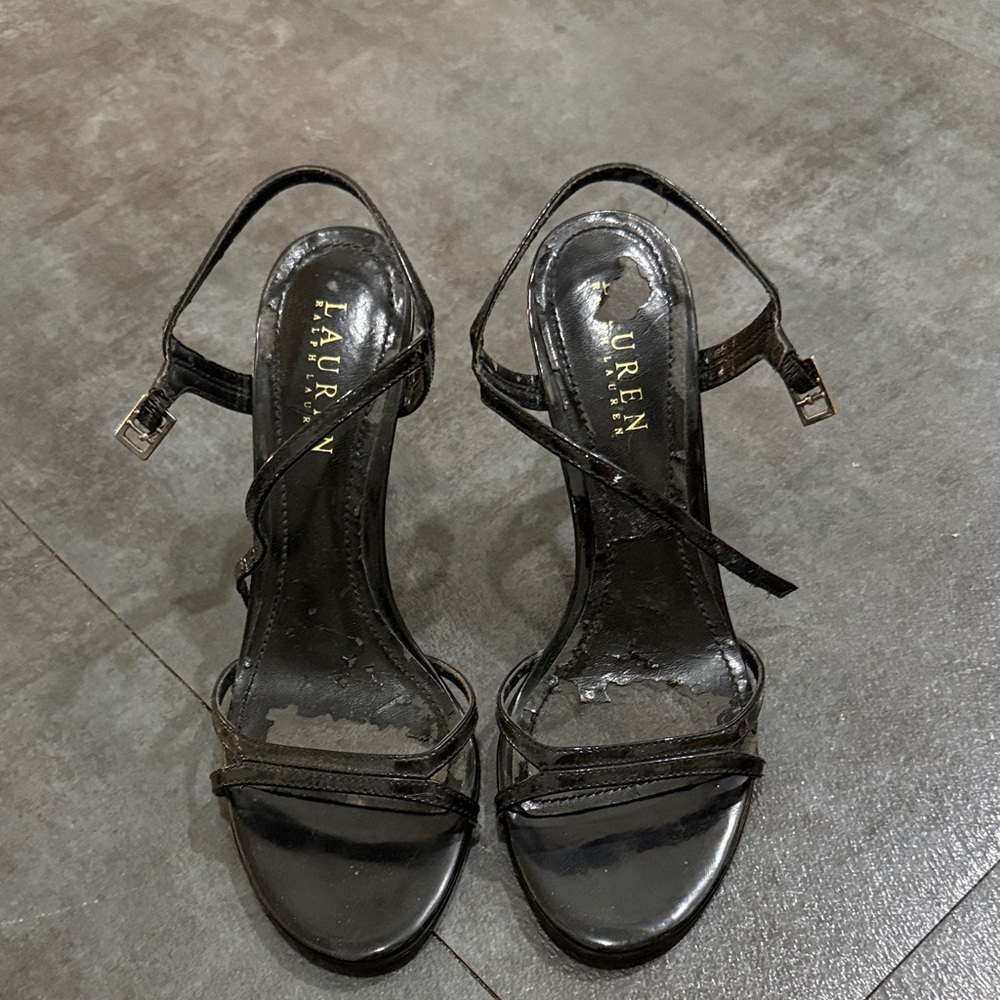 Ralph Lauren Black Strappy Women's Heels